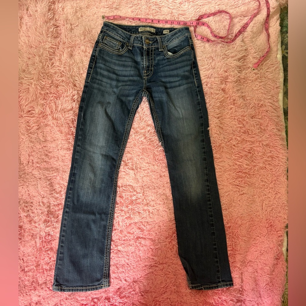 BKE Dark Blue Straight Leg Jeans